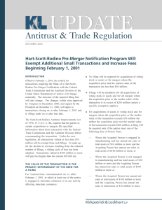 UPDATE Antitrust &amp; Trade Regulation