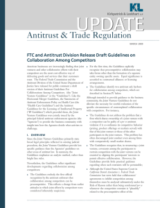 FTC and Antitrust Division Release Draft Guidelines on