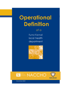 Operational Definition NACCHO of a