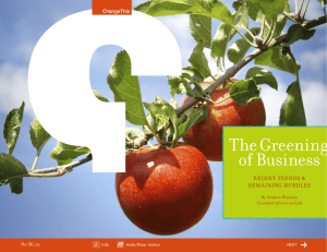The Greening of Business