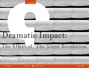 Dramatic Impact: The Effect of “The Silent Revolution” By ChangeThis Readers 36.05