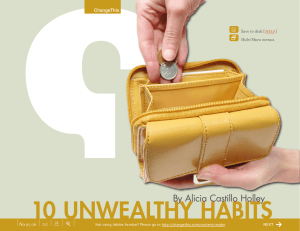 10 Unwealthy habits By Alicia Castillo Holley + x