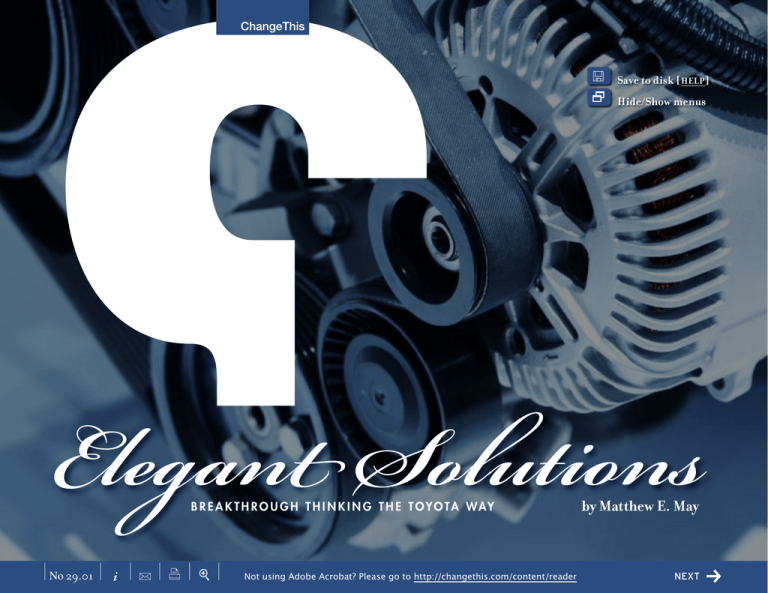 Elegant Solutions + by Matthew E. May x
