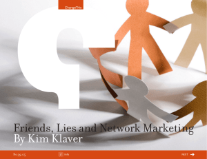 Friends, Lies and Network Marketing By Kim Klaver 39.05 No