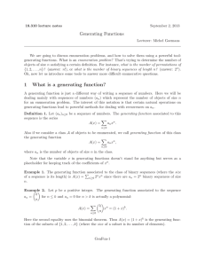 Generating Functions