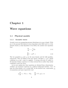 Chapter 1 Wave equations 1.1 Physical models