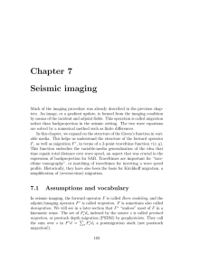 Chapter 7 Seismic imaging