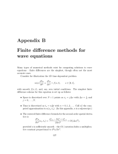 Appendix B Finite difference methods for wave equations