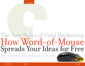 How Word-of-Mouse Spreads Your Ideas for Free By David Meerman Scott