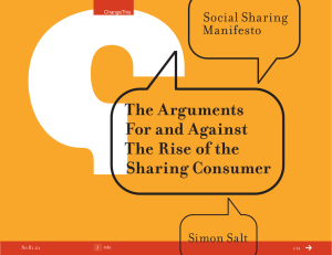 The Arguments For and Against The Rise of the Sharing Consumer
