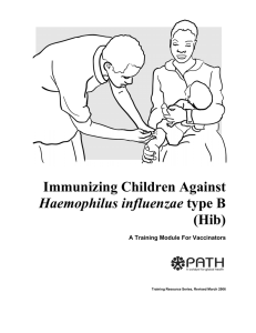 Immunizing Children Against (Hib) Haemophilus influenzae