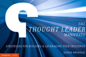 THOUGHT LEADER  THE MANIFESTO