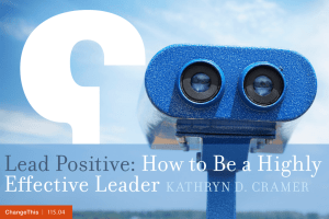 Lead Positive: How to Be a Highly Effective Leader
