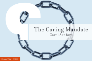 The Caring Mandate Carol Sanford  |