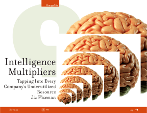 Intelligence Multipliers Liz Wiseman Tapping Into Every