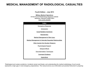 MEDICAL MANAGEMENT OF RADIOLOGICAL CASUALTIES Fourth Edition – July 2013 Index