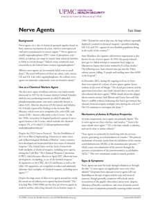 Nerve Agents Fact Sheet Background
