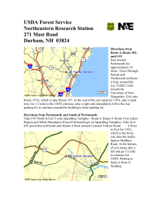 USDA Forest Service Northeastern Research Station 271 Mast Road Durham, NH  03824