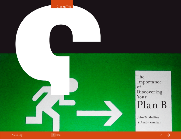 plan-b-the-importance-of