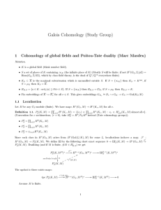 Galois Cohomology (Study Group)