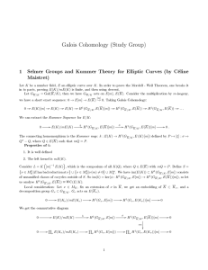 Galois Cohomology (Study Group) Maistret)
