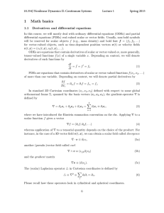 1 Math basics 1.1 Derivatives and differential equations