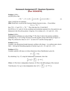 Homework Assignment 07: Quantum Dynamics ( ) Due: 03/24/2016