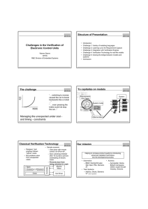 Structure of Presentation Challenges in the Verification of Electronic Control Units