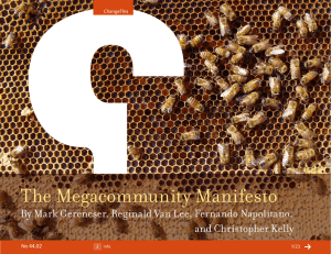 The Megacommunity Manifesto By Mark Gerencser, Reginald Van Lee, Fernando Napolitano,