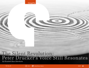The Silent Revolution: Peter Drucker’s Voice Still Resonates By Elizabeth Haas Edersheim 32.03