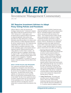 Investment Management Commentary SEC Requires Investment Advisers to Adopt