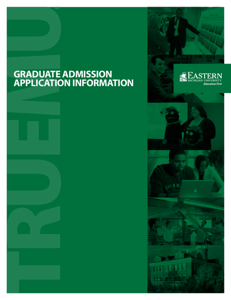 GRADUATE ADMISSION APPLICATION INFORMATION