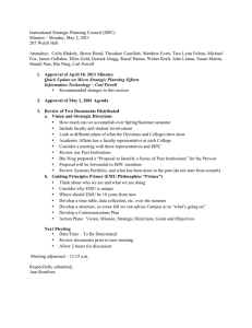 Institutional Strategic Planning Council (ISPC) Minutes – Monday, May 2, 2011