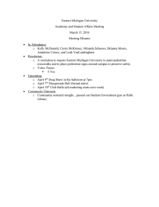 Eastern Michigan University Academic and Student Affairs Meeting March 15, 2016 Meeting Minutes
