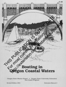 Boating in Oregon Coastal Waters DATE. OF