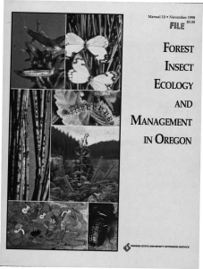 FOREST INSECT ECOLOGY AND