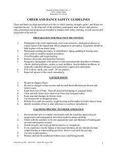 CHEER AND DANCE SAFETY GUIDELINES