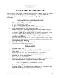 CROSS COUNTRY SAFETY GUIDELINES