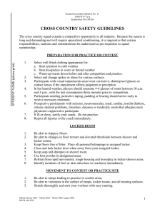 CROSS COUNTRY SAFETY GUIDELINES