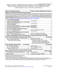 PUBLIC SAFETY ADMINISTRATION ARTICULATION AGREEMENT GUIDE