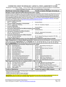 COMMUNICATION TECHNOLOGY ARTICULATION AGREEMENT GUIDE