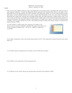 PHGN341: Thermal Physics Exam I - February 18, 2011 NAME: