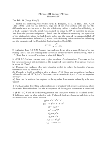 Physics 422 Nuclear Physics Homework IV Due Feb. 14 (Happy V-day!)