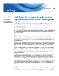 NSW State Government Introduces New Legislation for Public Sector Employment