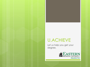 U.ACHIEVE Let us help you get your degree.