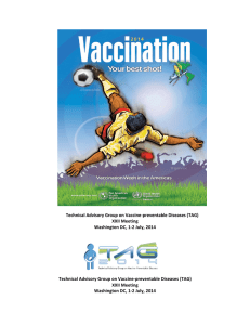 Technical Advisory Group on Vaccine-preventable Diseases (TAG) XXII Meeting