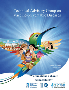 Technical Advisory Group on Vaccine-preventable Diseases “Vaccination: a shared responsibility”