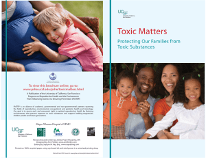 Toxic Matters Protecting Our Families from Toxic Substances