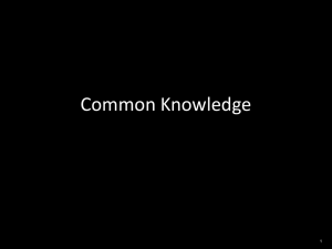 Common Knowledge 1