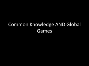 Common Knowledge AND Global Games 1